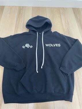 Rare Black Tag Darc Sport Hoodie Then Now Forever Size Large Wolves Graphic